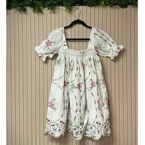 Damson Madder Lulu Embroidered Dress White Size 2
